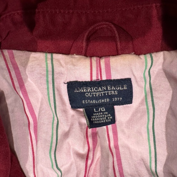 American Eagle Outfitters Red Pea Coat - Picture 2 of 3